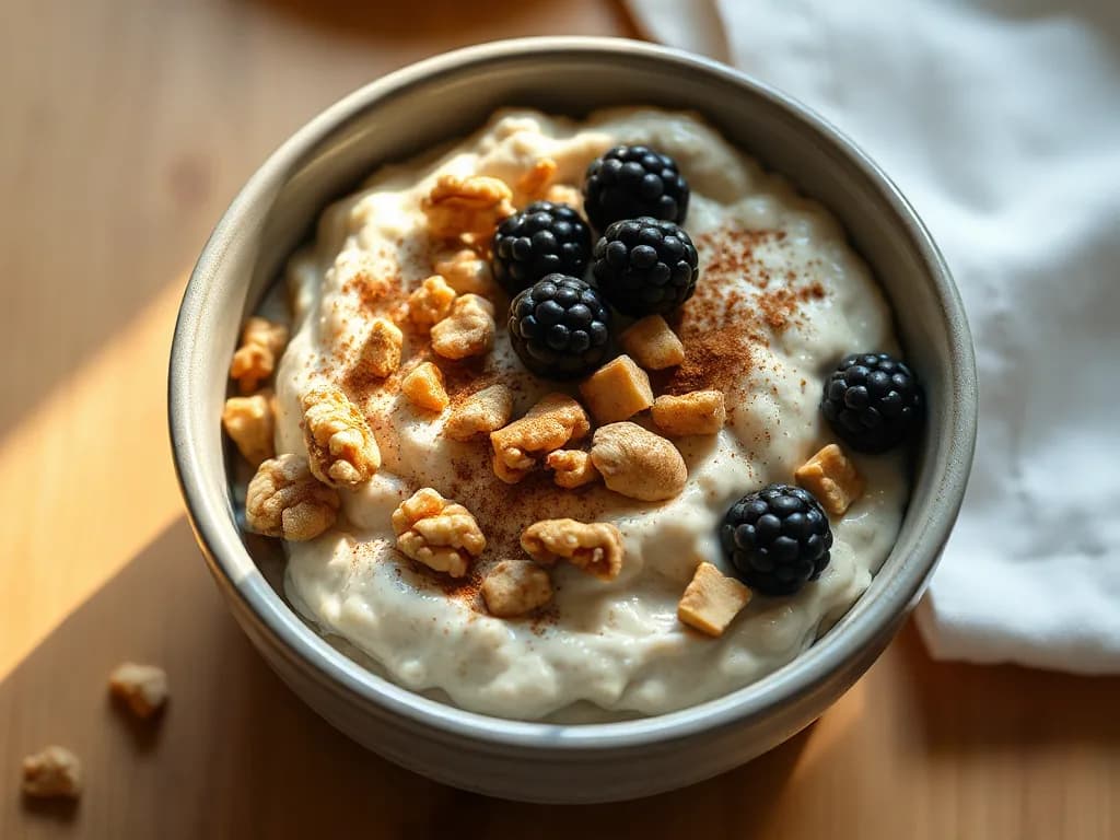 Hearty Cinnamon Walnut Steel-Cut Oats