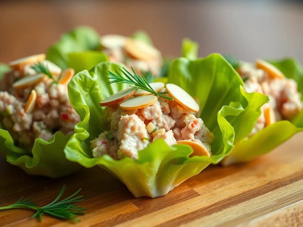 Fresh Tuna Salad in Crisp Lettuce Cups