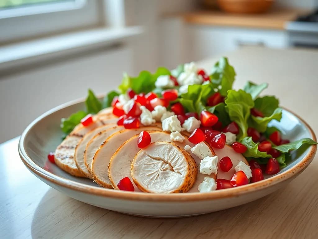 Zesty Chicken and Pomegranate Salad