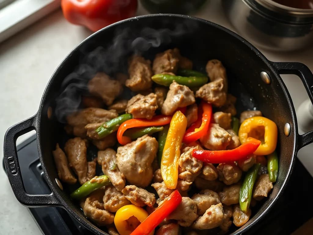 Turkey and Bell Pepper Stir-Fry