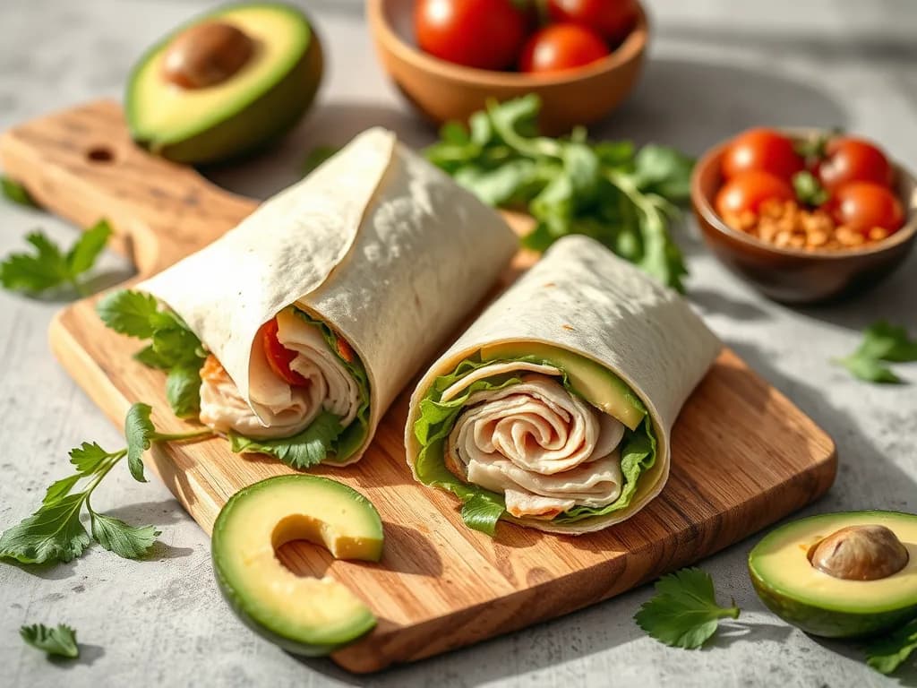 Fresh Turkey and Avocado Power Wrap