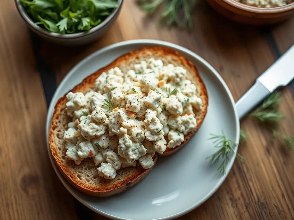 Classic Tuna Salad on Toasted Whole Wheat Bread