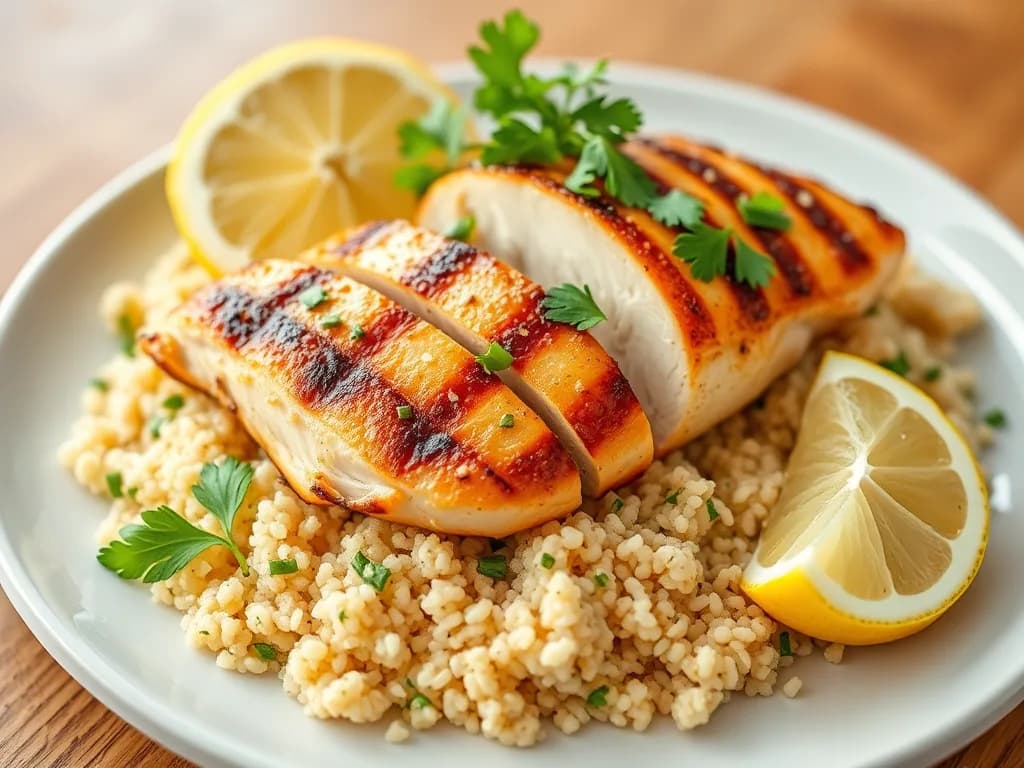 Zesty Grilled Chicken and Fluffy Quinoa Bowl
