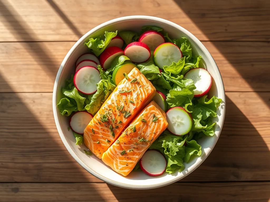 Fresh Lemon & Herb Salmon Salad