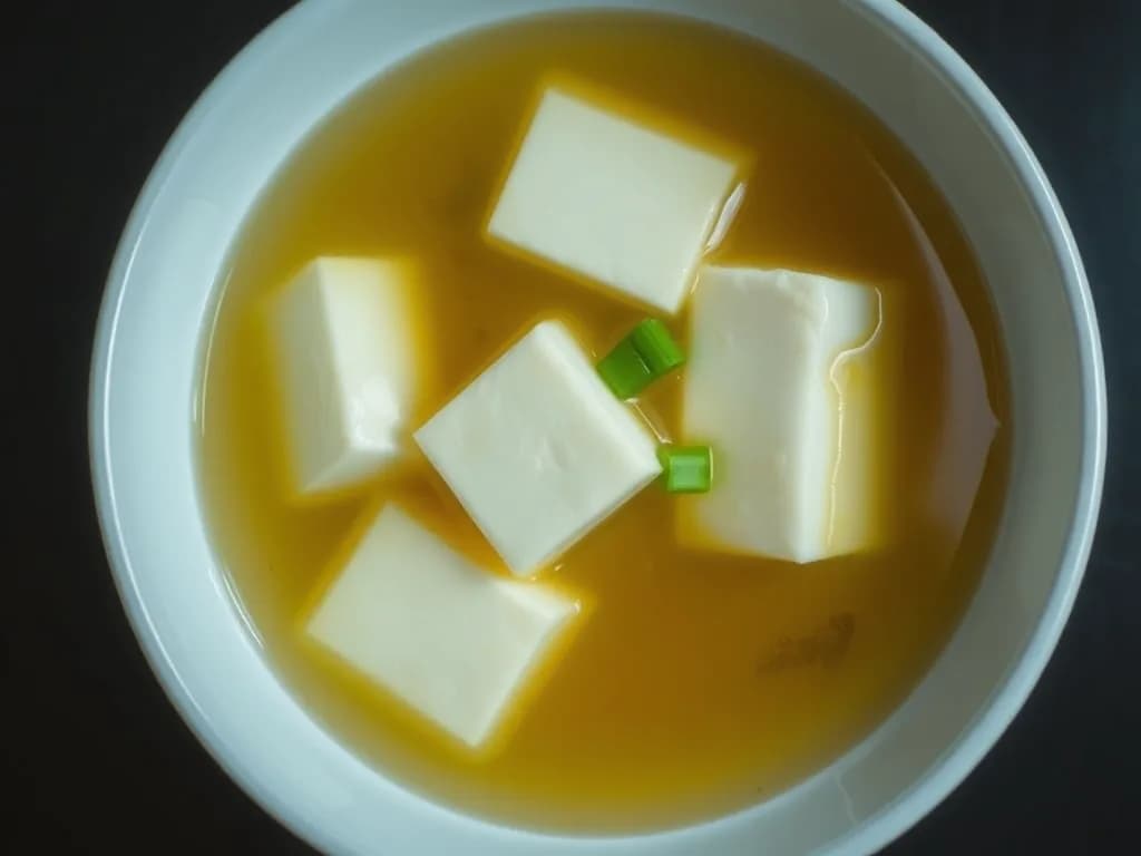Clear Vegetable Broth with Silken Tofu