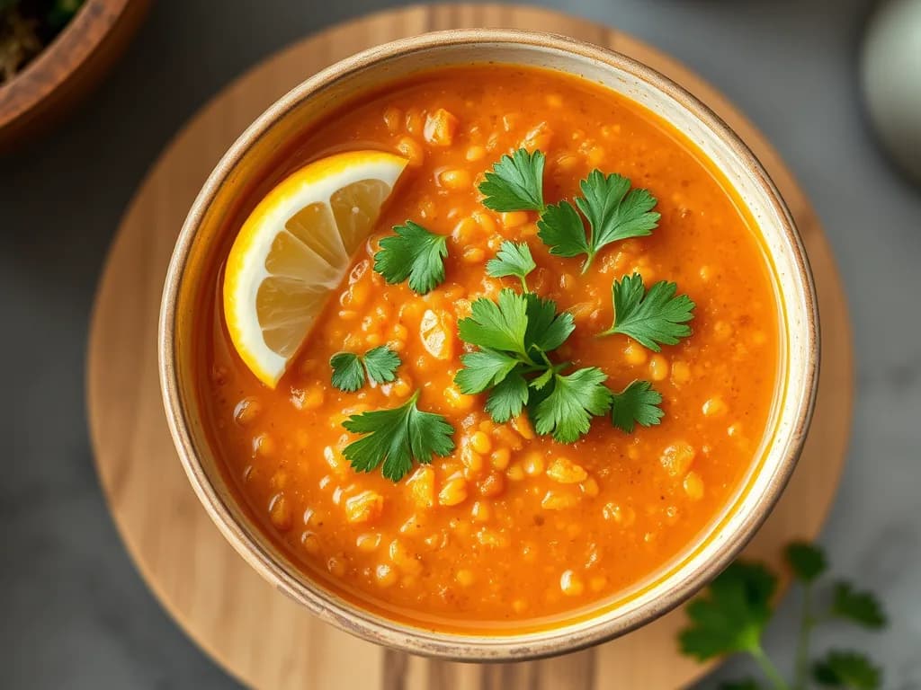 Red Lentil Soup with Lemon and Turmeric