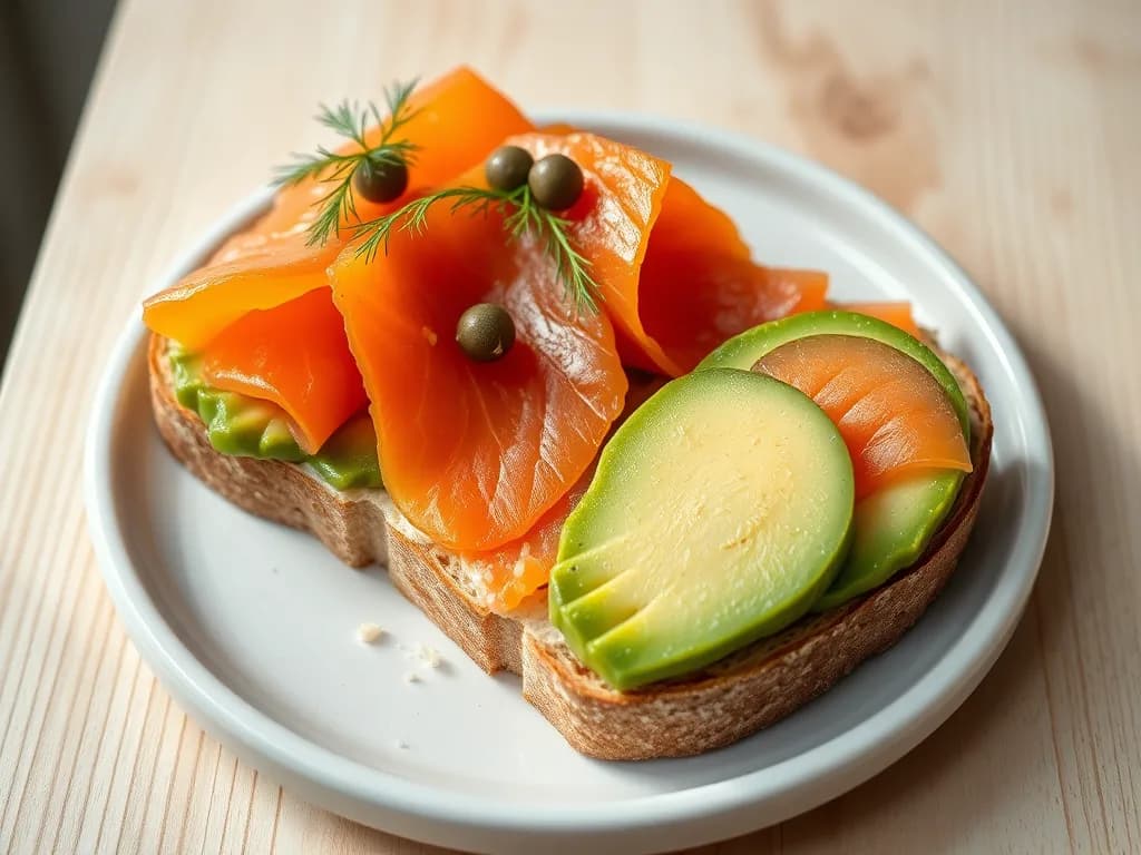Smoked Salmon and Avocado Tartine