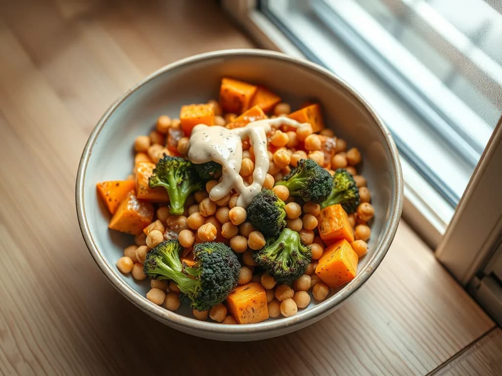 Roasted Vegetable and Chickpea Power Bowl