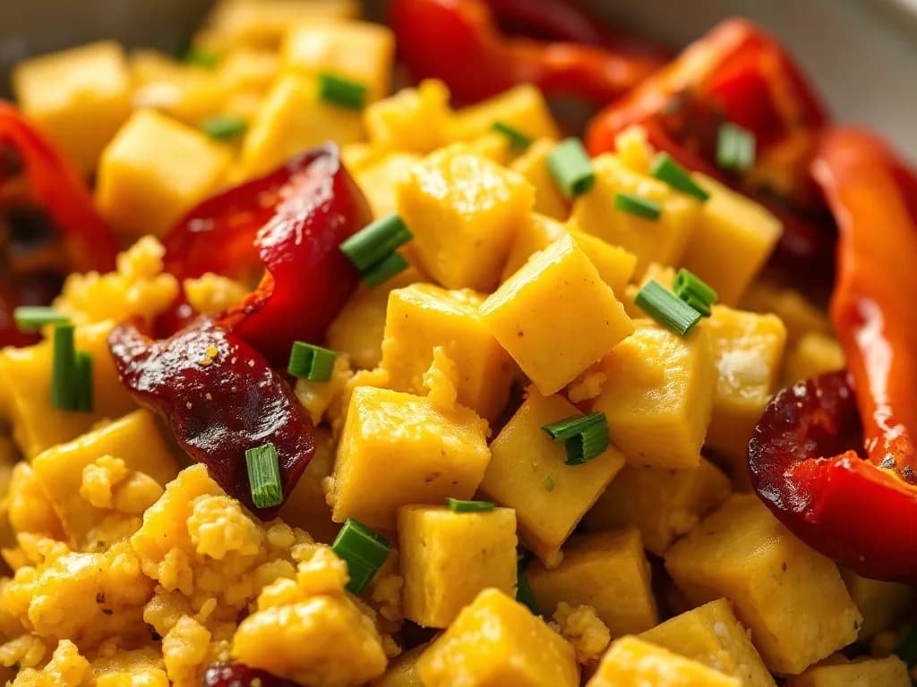 Scrambled Tofu with Roasted Peppers