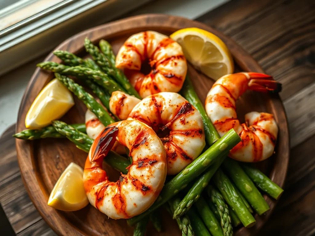 Zesty Grilled Shrimp and Asparagus