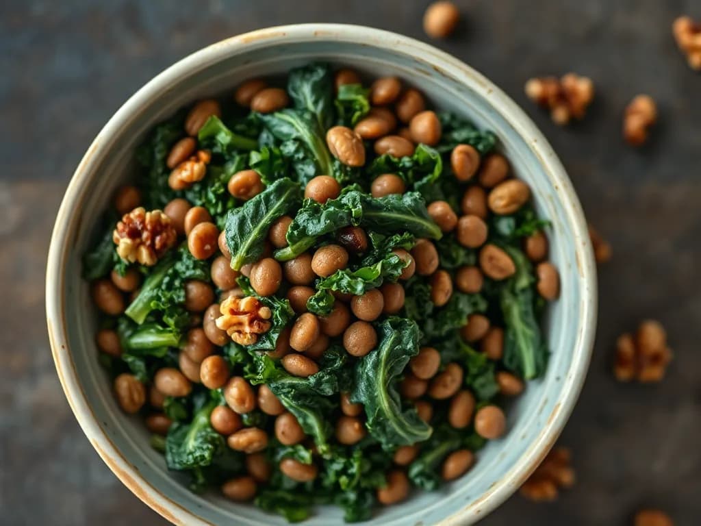 Hearty Lemon-Herb Lentil and Kale Salad
