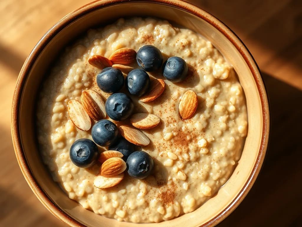 Warm Cinnamon & Almond Quinoa Porridge