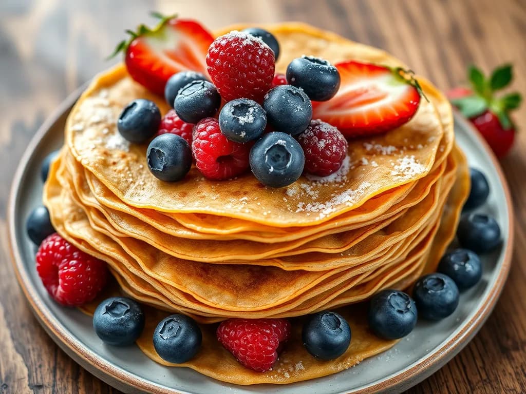 Buckwheat Crepes with Fresh Berries