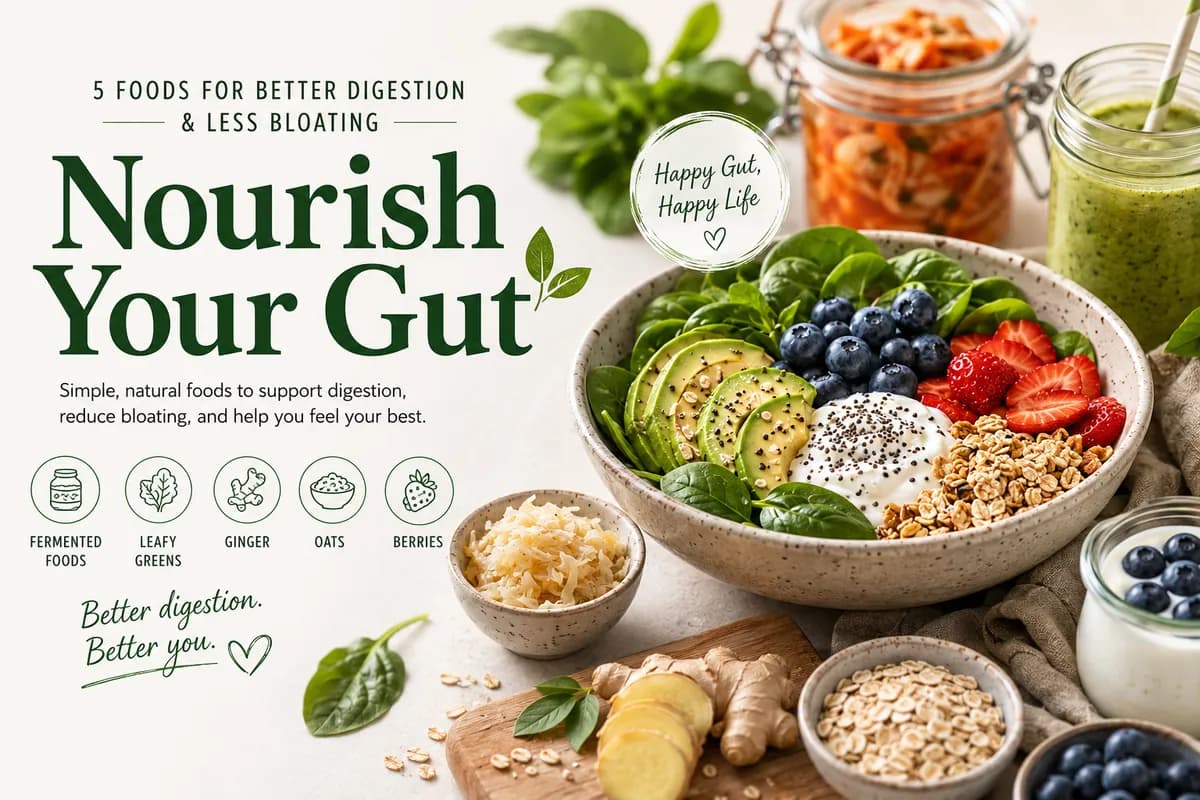 Nourish Your Gut: 5 Foods for Better Digestion & Less Bloating