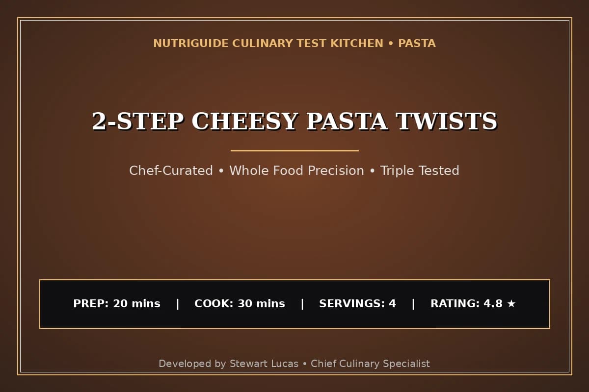 2-Step Cheesy Pasta Twists