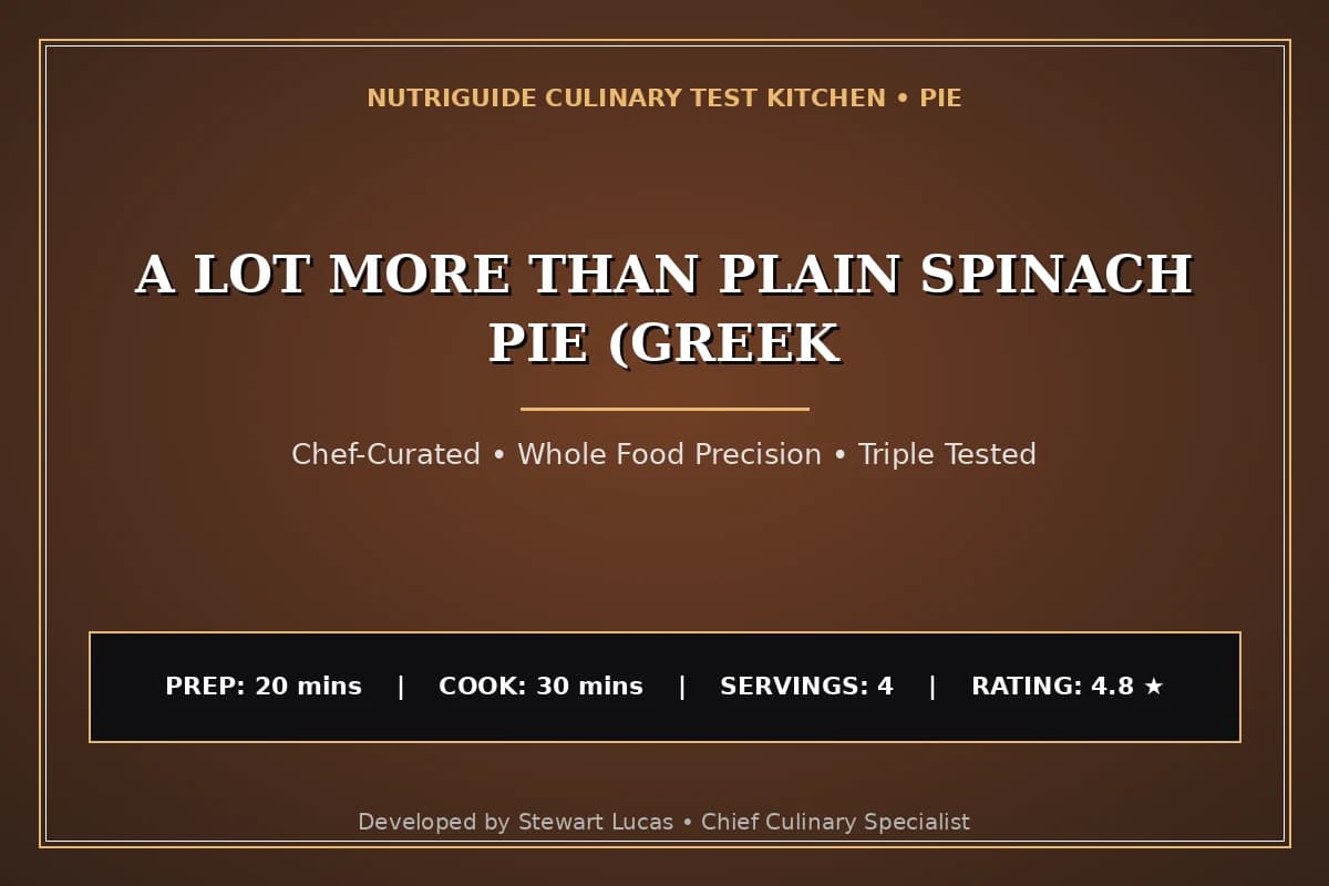 A Lot More Than Plain Spinach Pie (Greek
