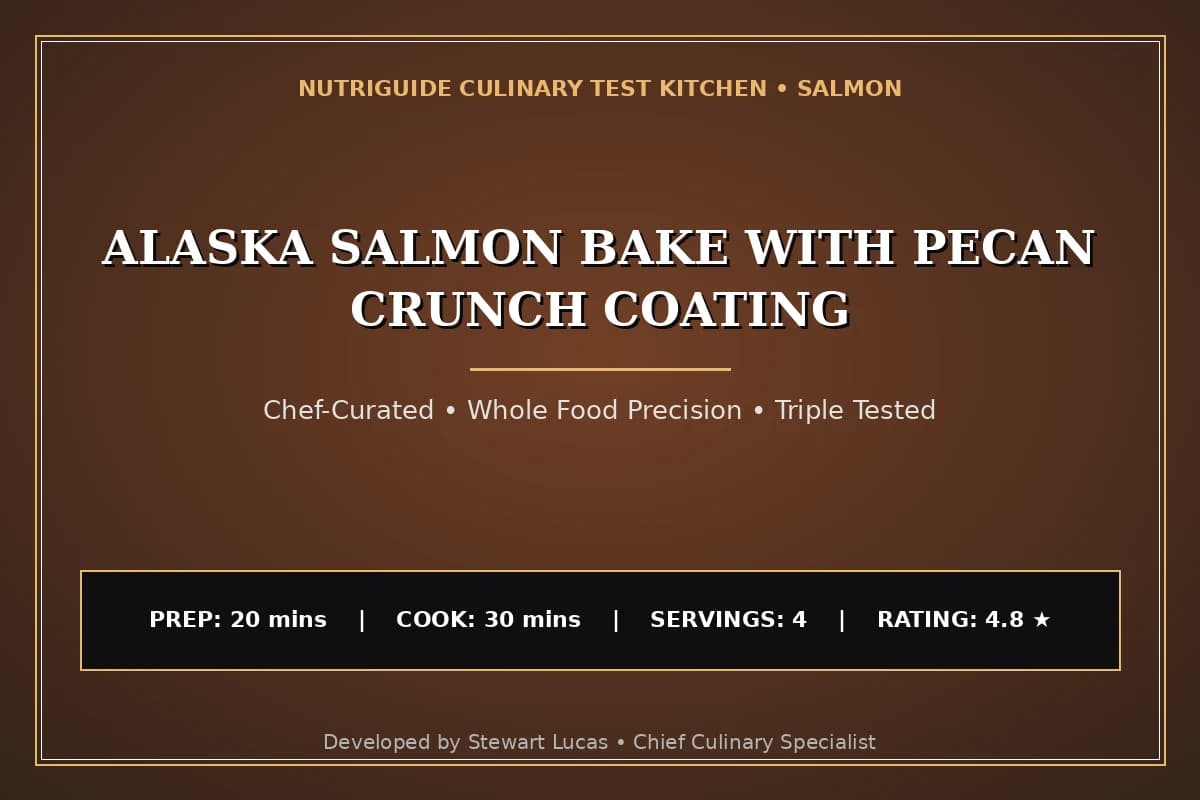 Alaska Salmon Bake With Pecan Crunch Coating