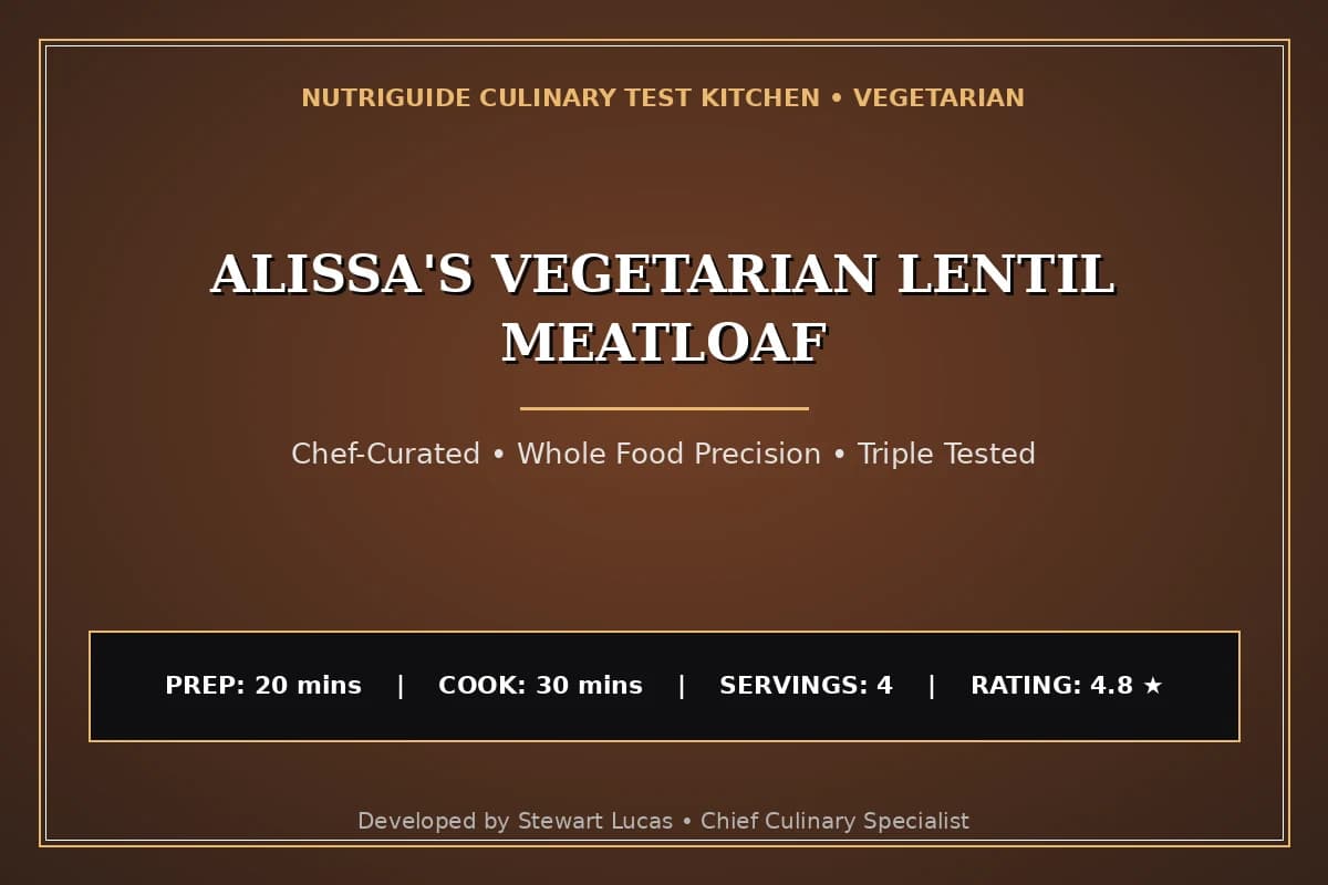Alissa'S Vegetarian Lentil Meatloaf
