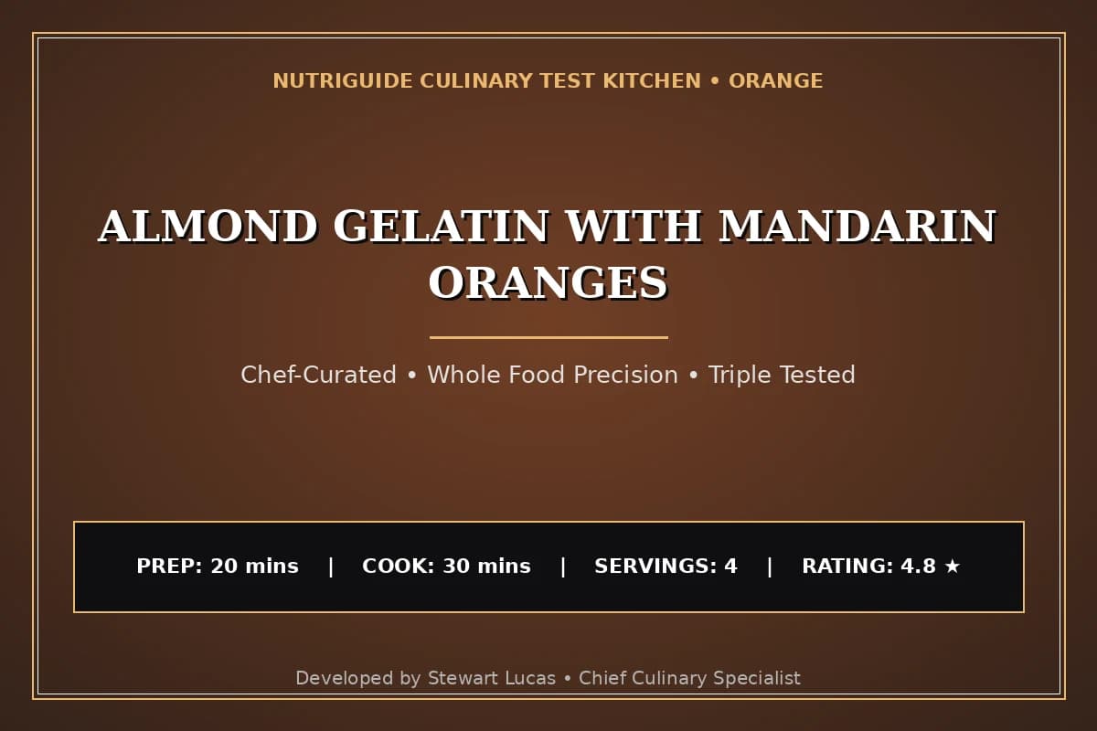 Almond Gelatin With Mandarin Oranges