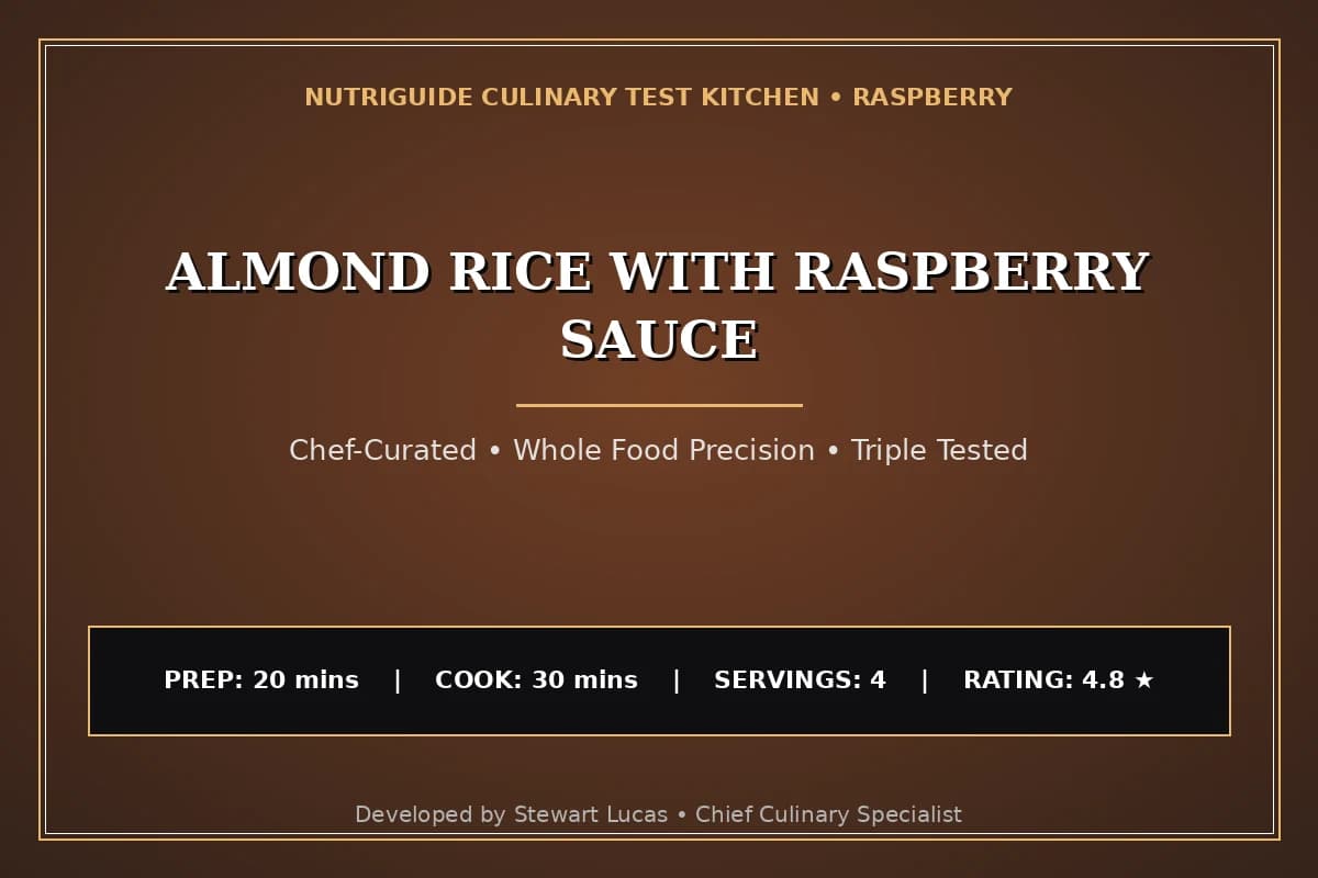 Almond Rice With Raspberry Sauce