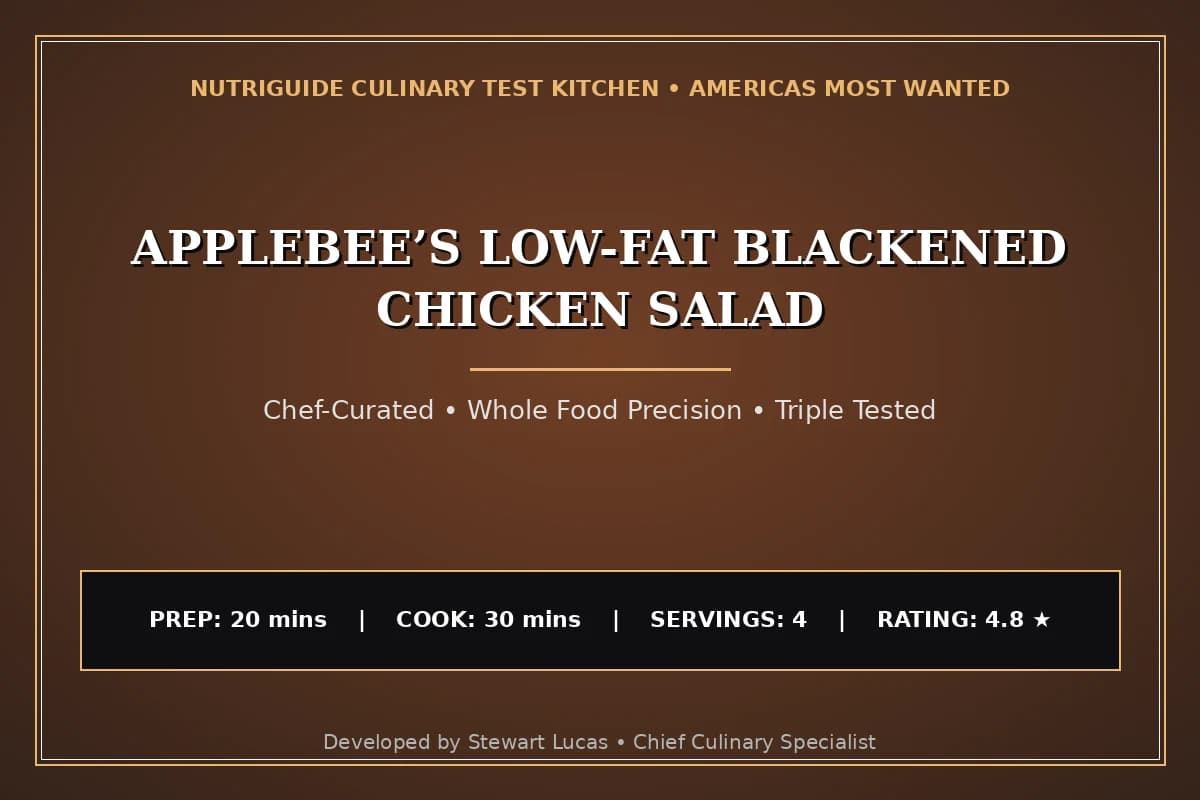 Applebee’S Low-Fat Blackened Chicken Salad