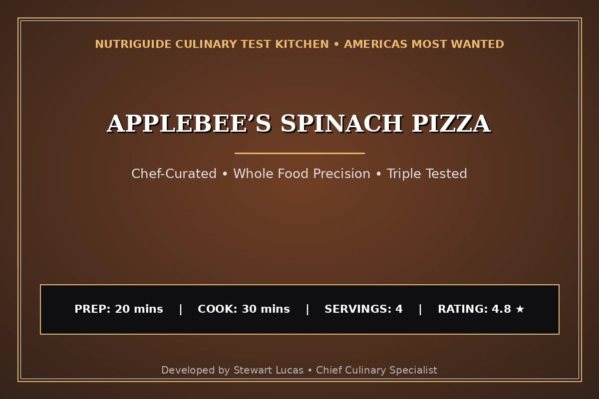 Applebee’S Spinach Pizza