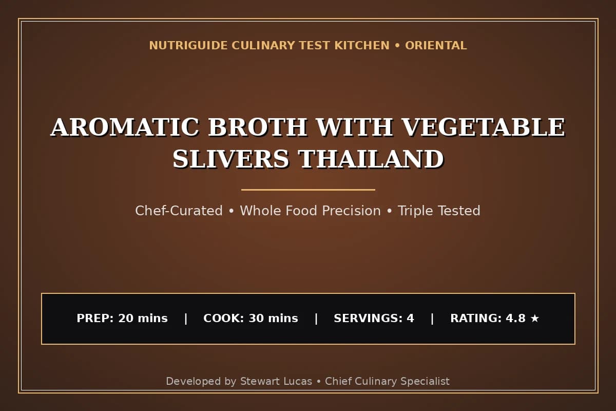 Aromatic Broth With Vegetable Slivers Thailand