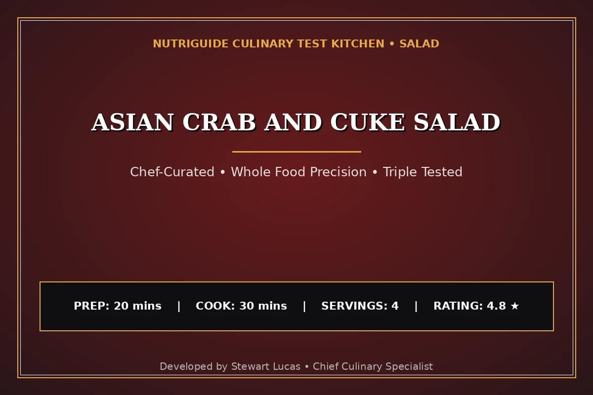 Asian Crab And Cuke Salad