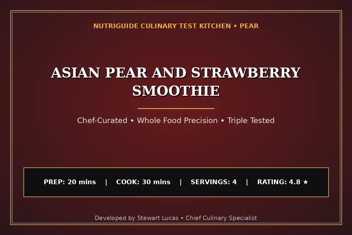 Asian Pear And Strawberry Smoothie
