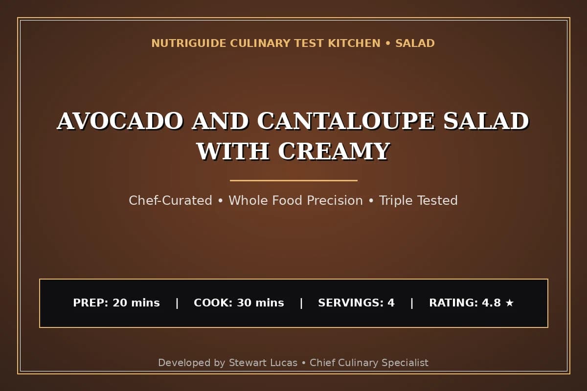 Avocado And Cantaloupe Salad With Creamy
