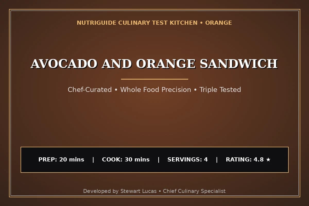 Avocado And Orange Sandwich
