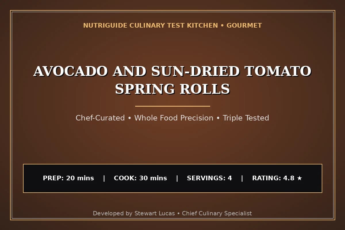 Avocado And Sun-Dried Tomato Spring Rolls
