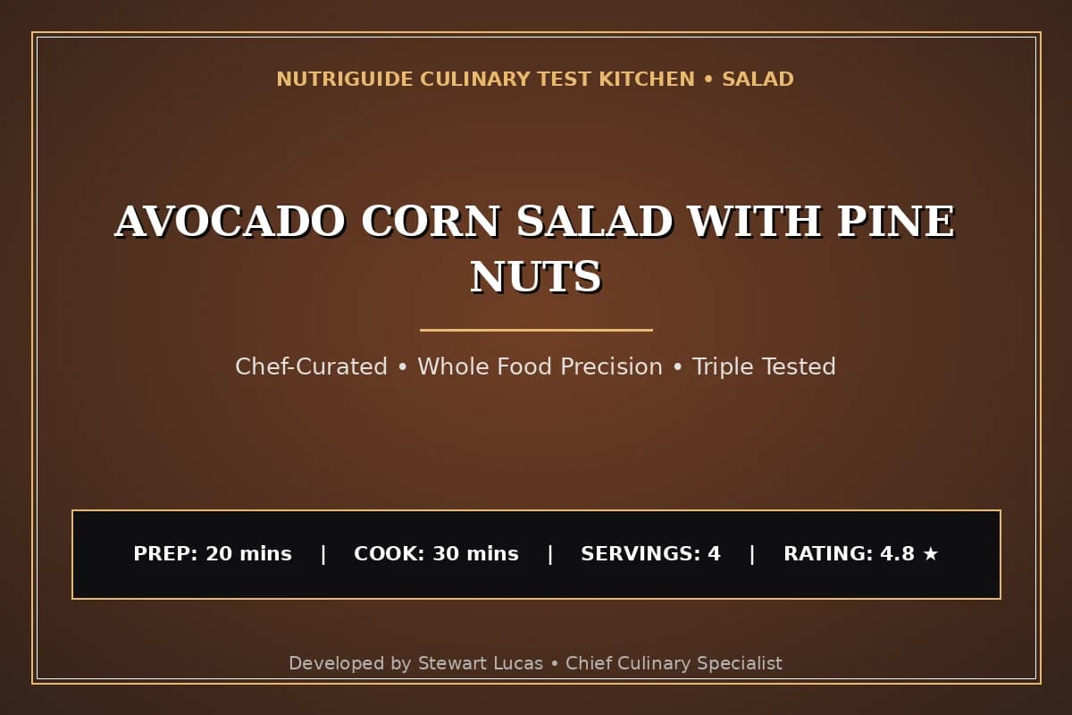 Avocado Corn Salad With Pine Nuts