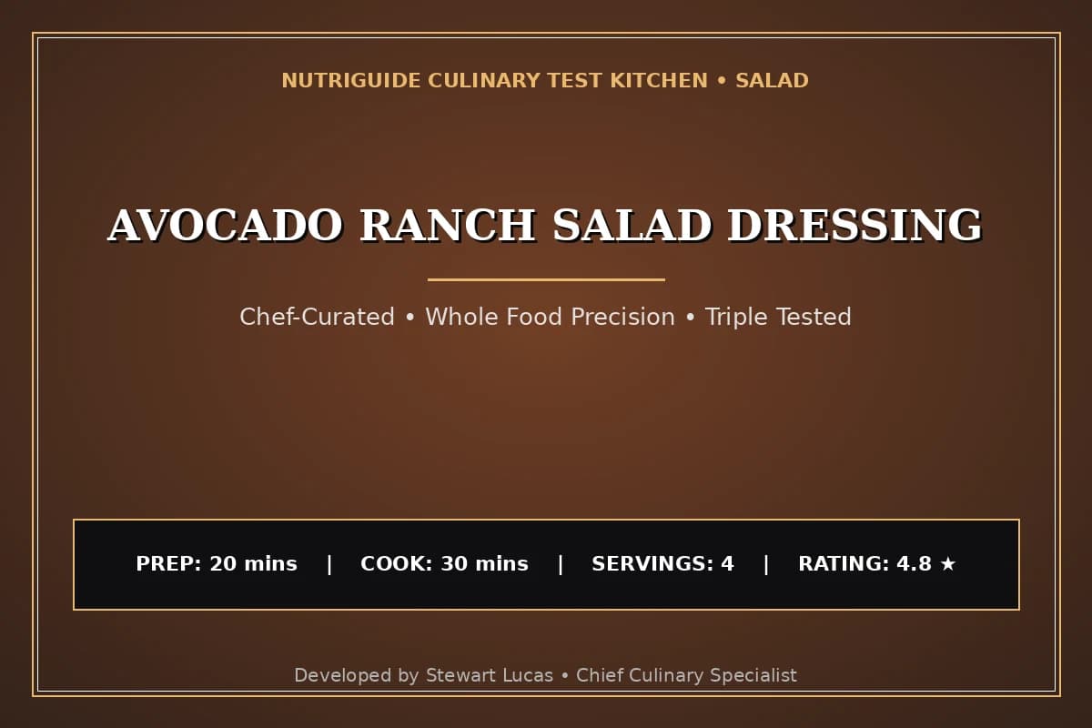 Avocado Ranch Salad Dressing