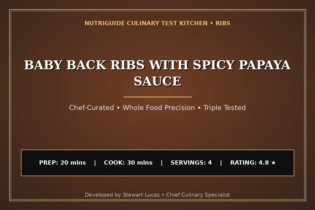 Baby Back Ribs With Spicy Papaya Sauce