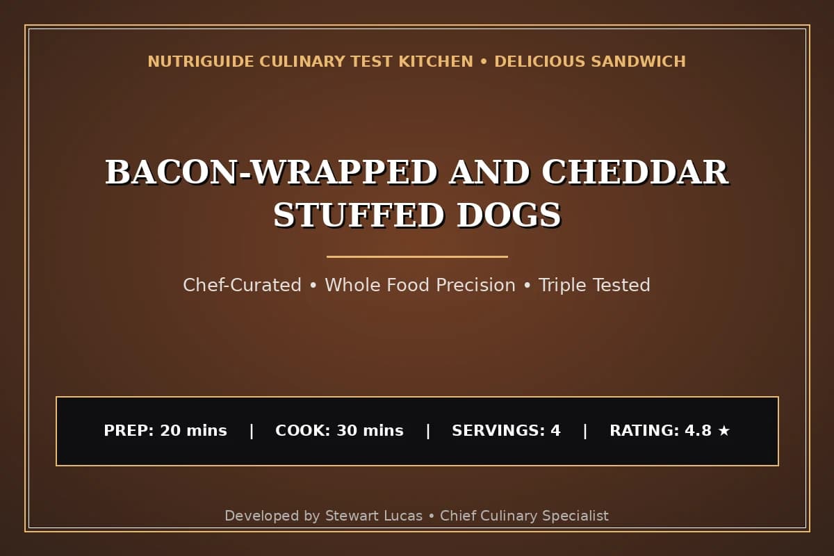 Bacon-Wrapped And Cheddar Stuffed Dogs