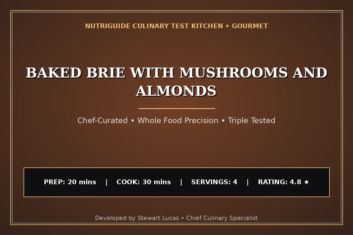 Baked Brie With Mushrooms And Almonds