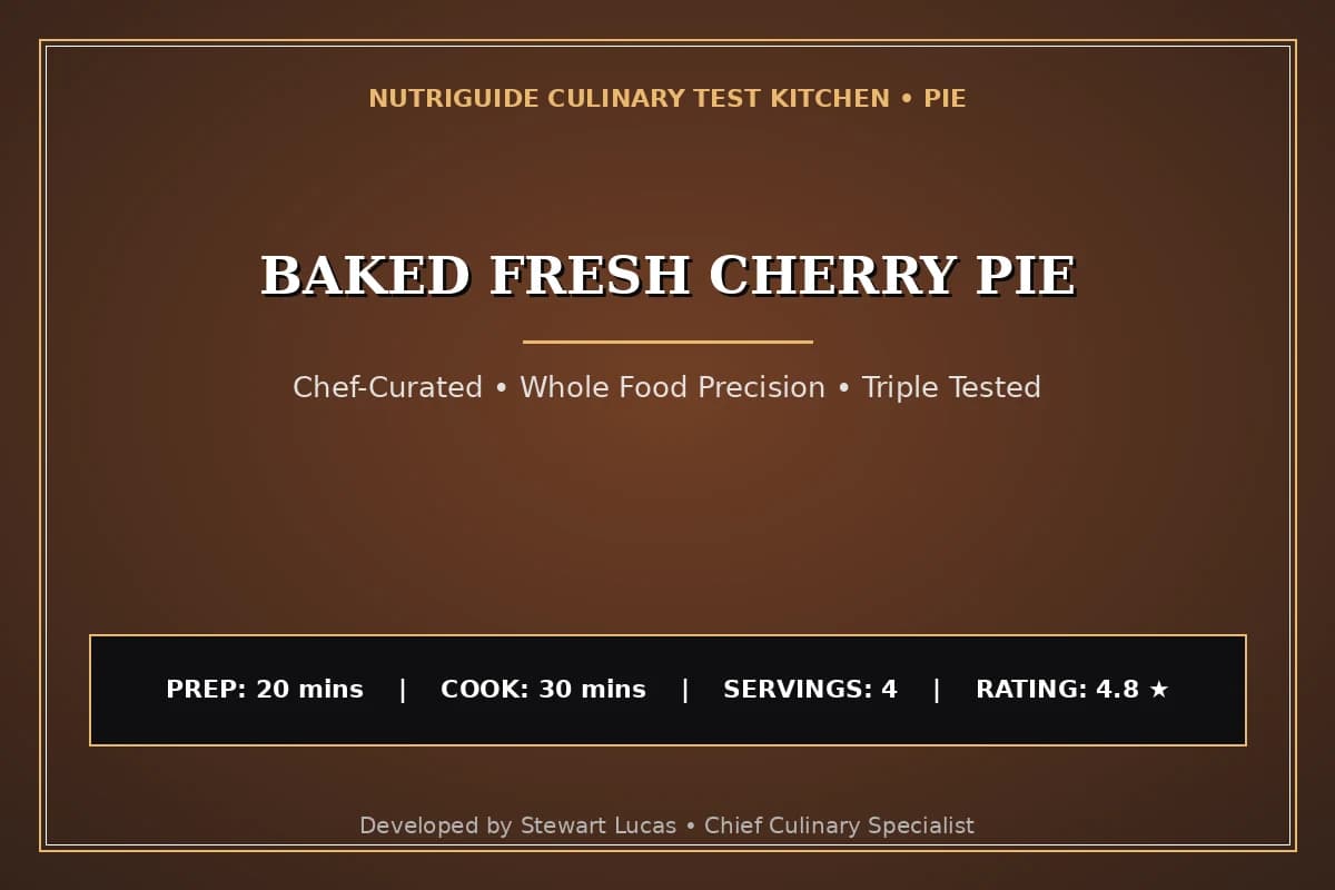 Baked Fresh Cherry Pie