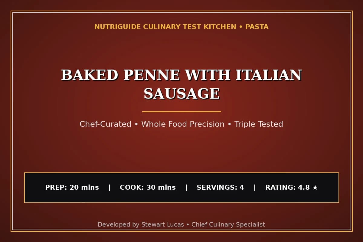 Baked Penne With Italian Sausage