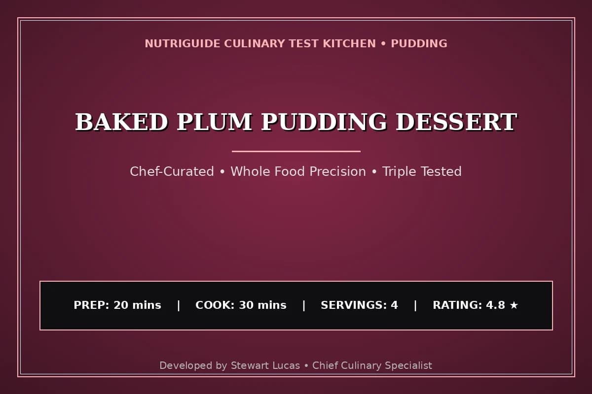 Baked Plum Pudding Dessert