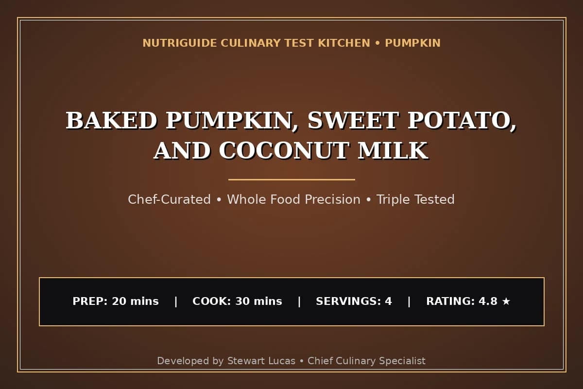 Baked Pumpkin, Sweet Potato, And Coconut Milk