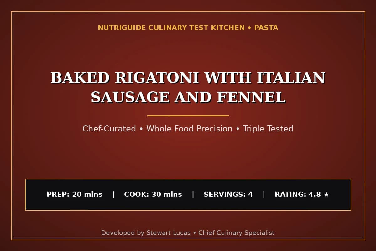 Baked Rigatoni With Italian Sausage And Fennel