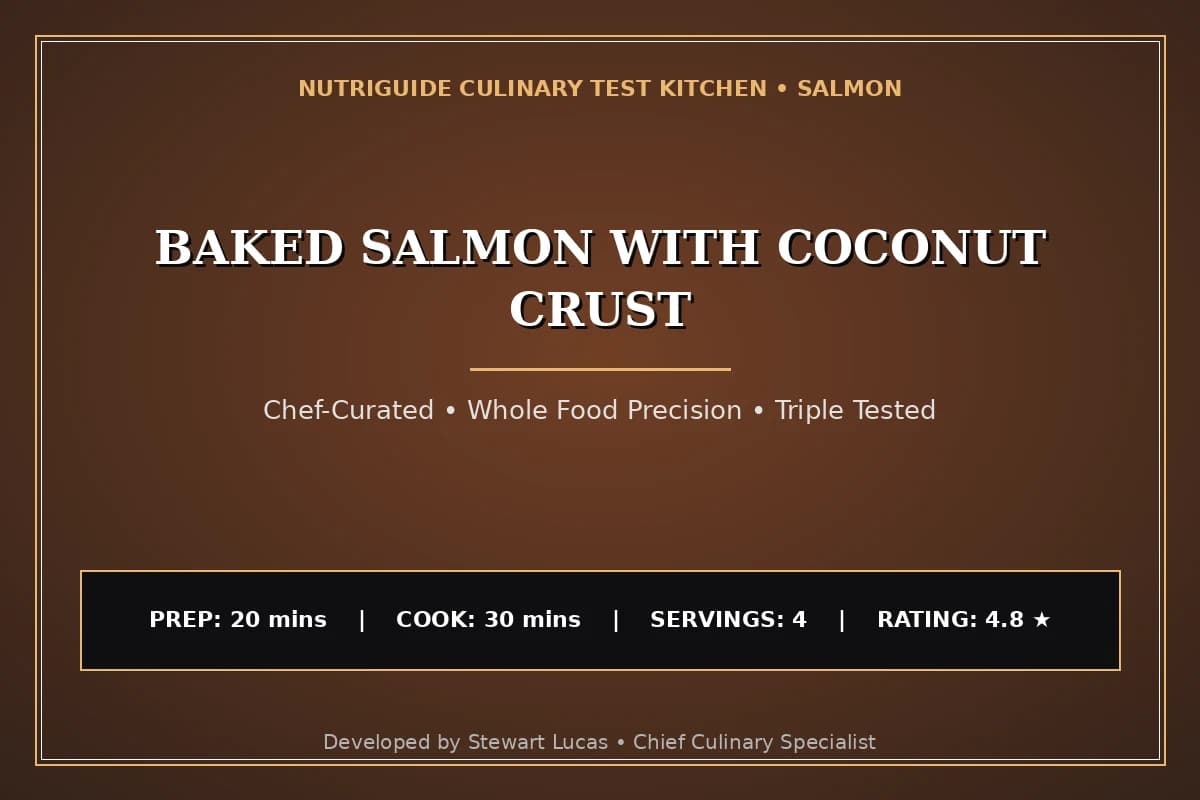 Baked Salmon With Coconut Crust