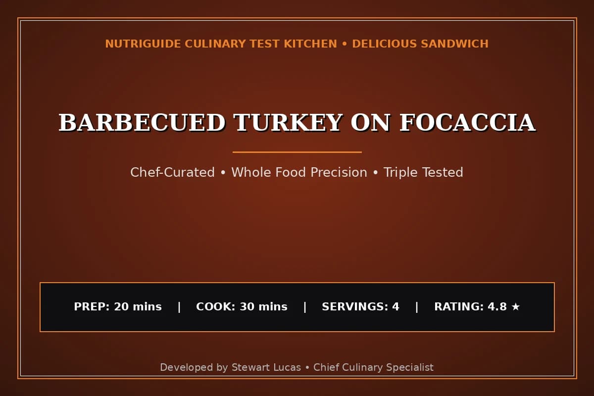 Barbecued Turkey On Focaccia
