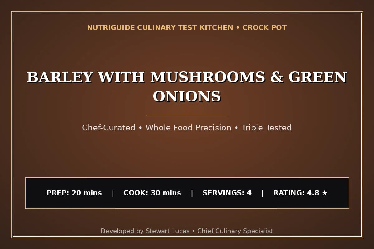 Barley With Mushrooms & Green Onions