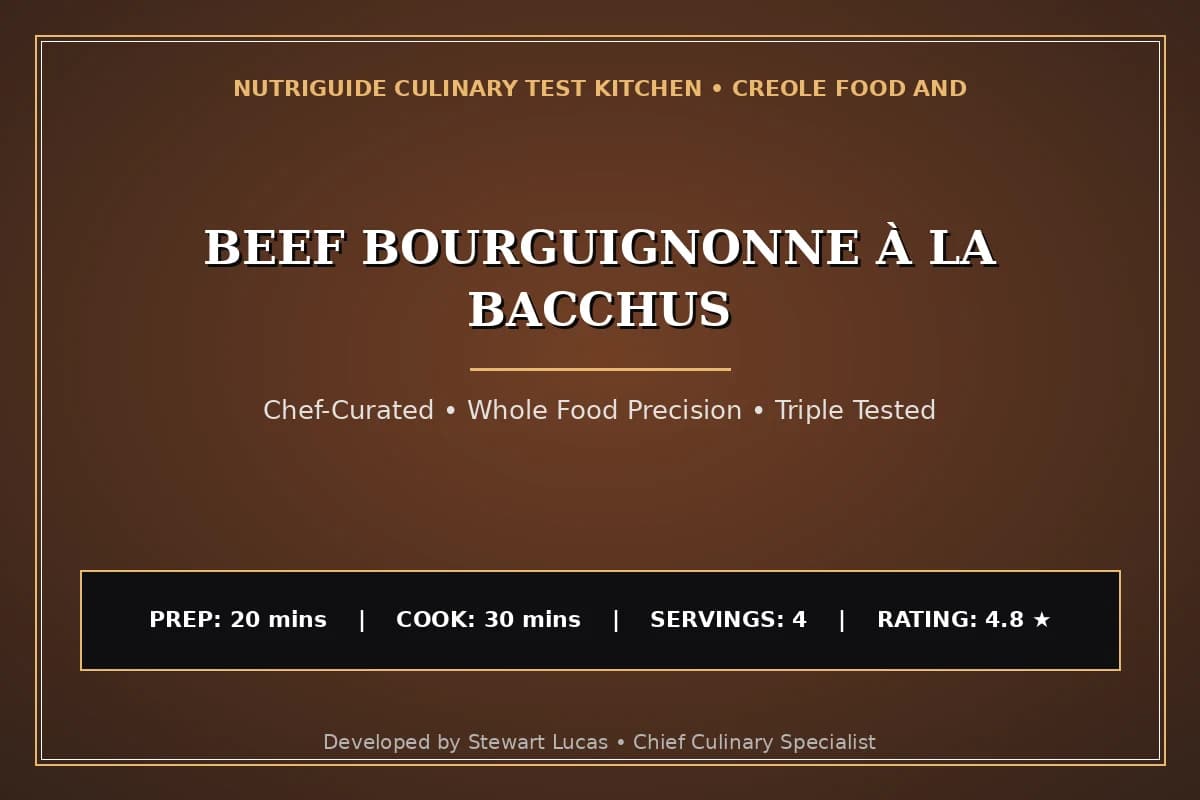 Beef Bourguignonne À La Bacchus