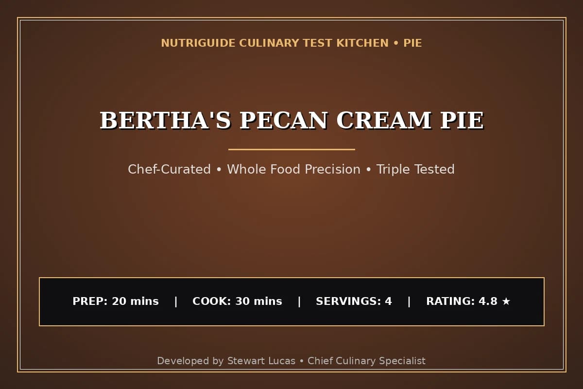 Bertha'S Pecan Cream Pie