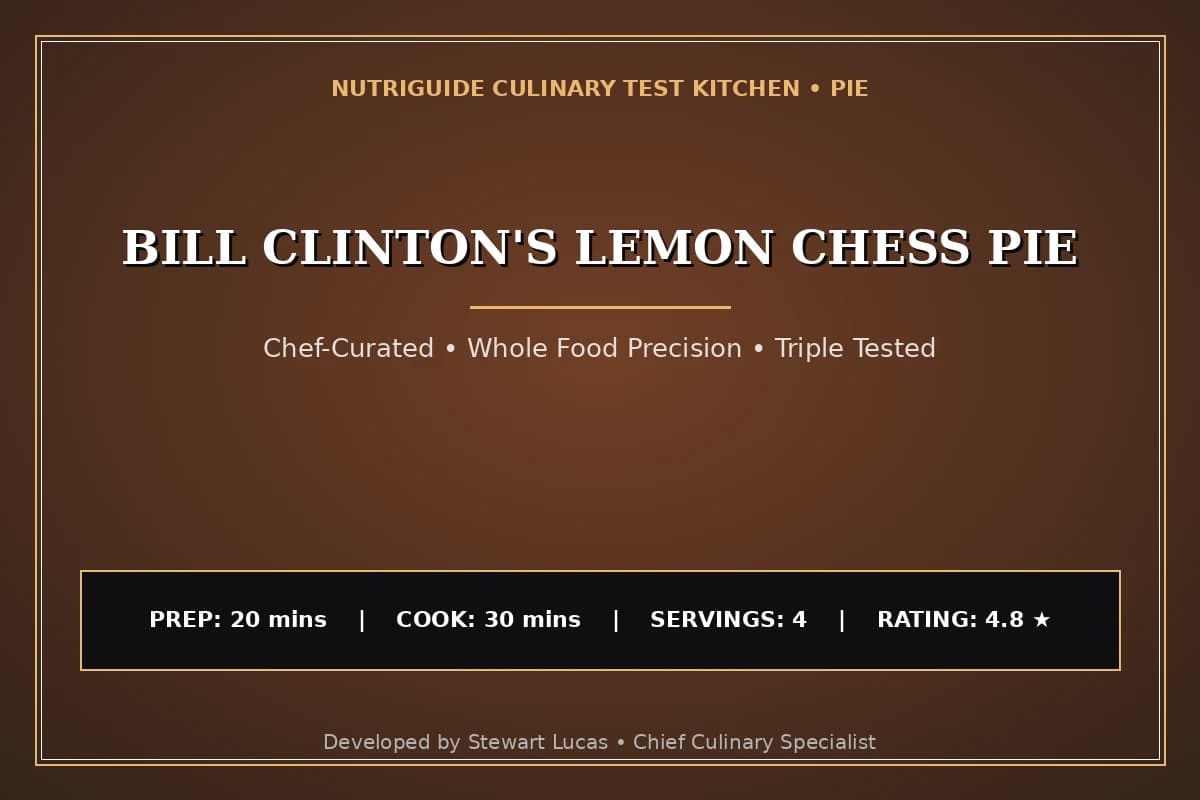 Bill Clinton'S Lemon Chess Pie