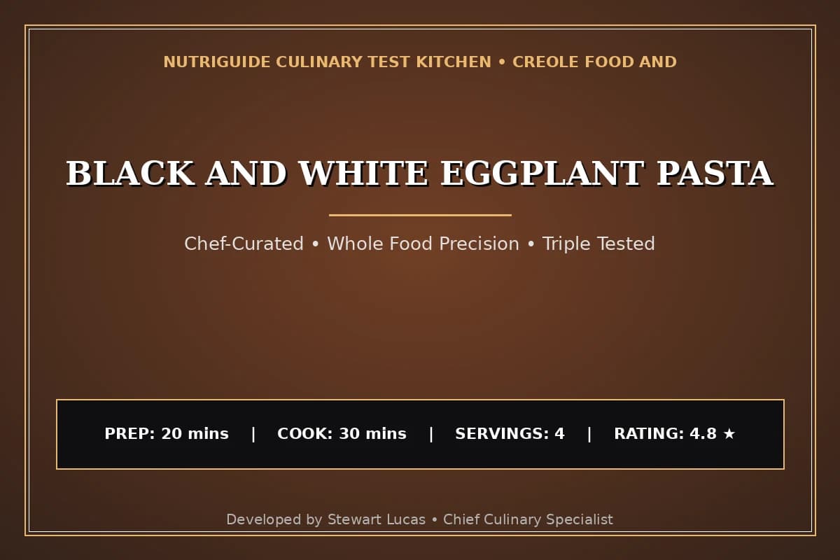 Black And White Eggplant Pasta
