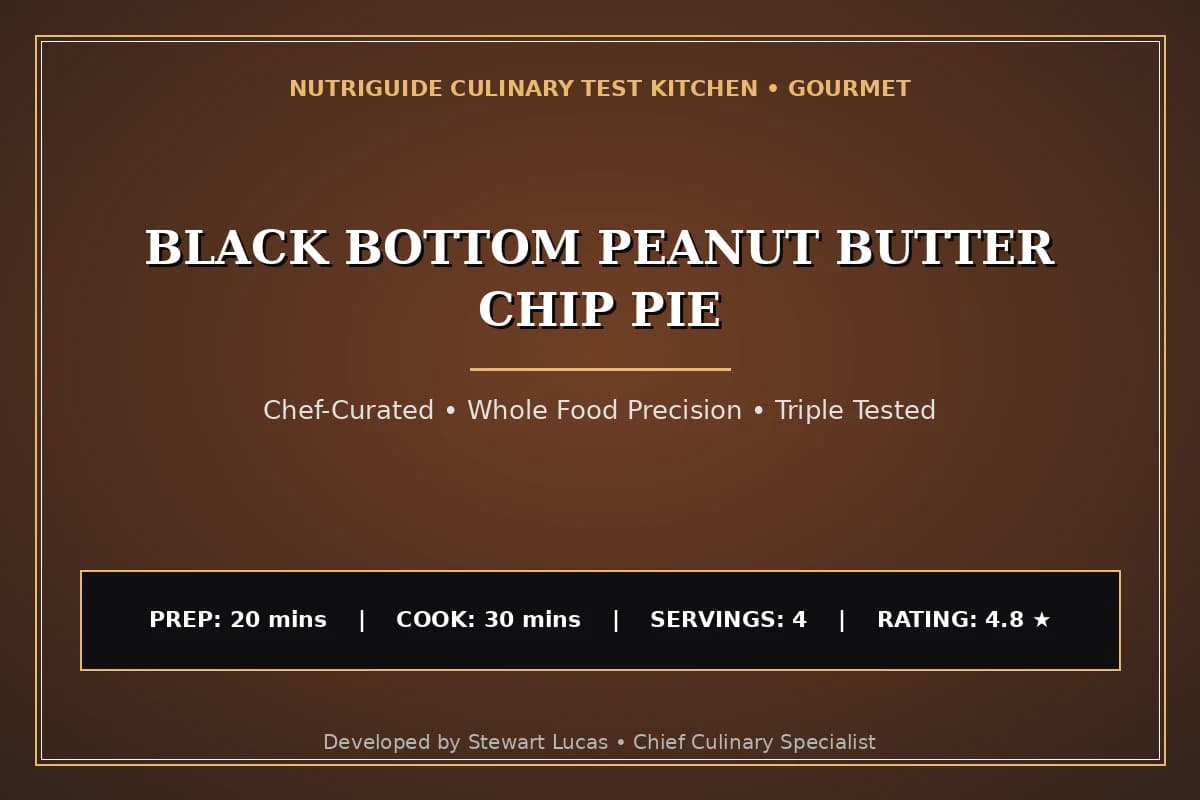 Black Bottom Peanut Butter Chip Pie